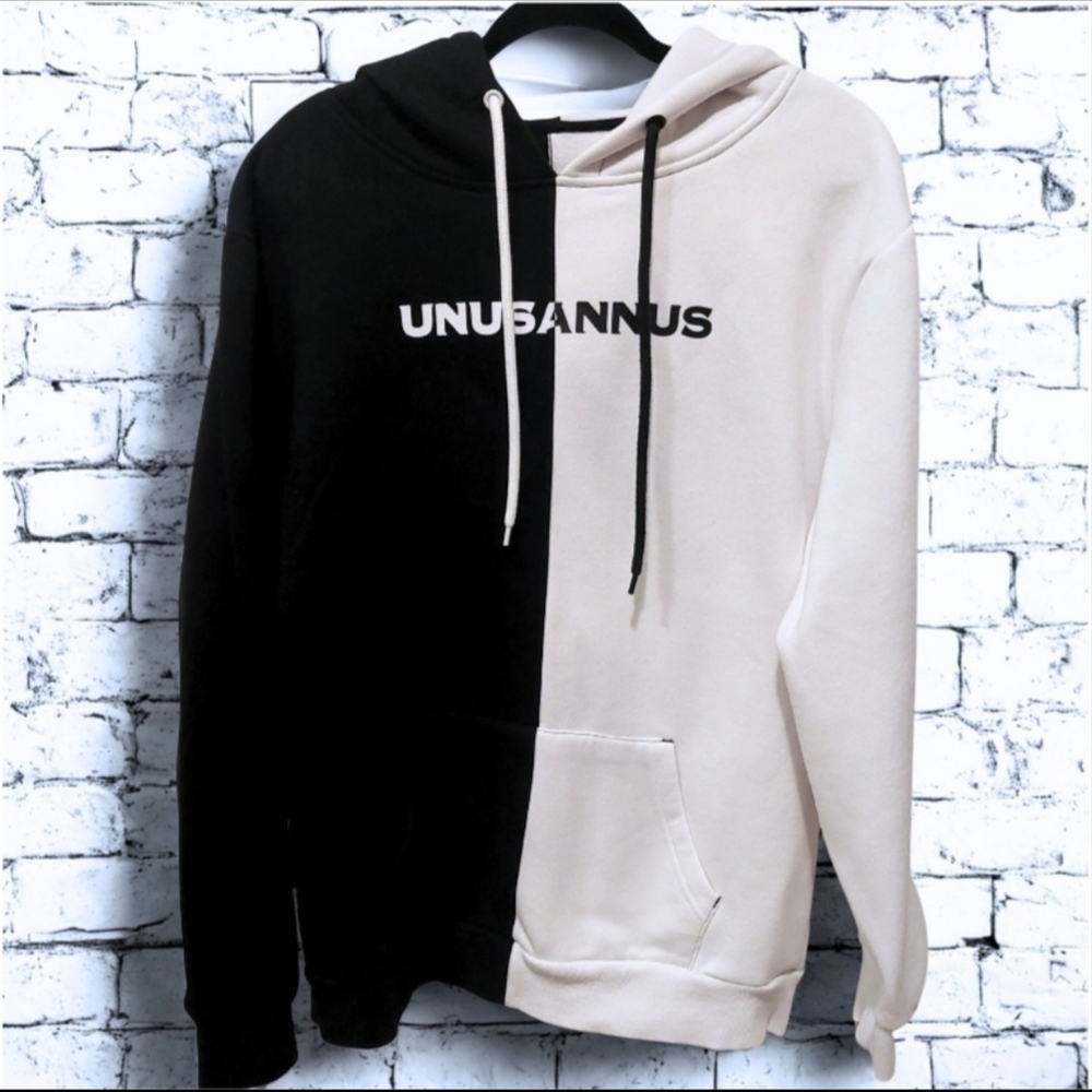 Unus Annus Black & White Split Urban Hoodie Exclusive rare YouTube MARKIPLIER